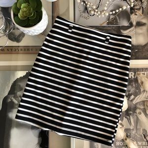 Navy Striped Skirt